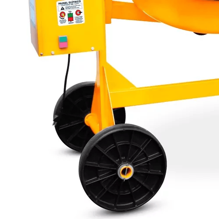 Betoneira 200L com Motor 1 hp WEG Monofásico e Chave Elétrica NR12 - Completa 200L 220V 3