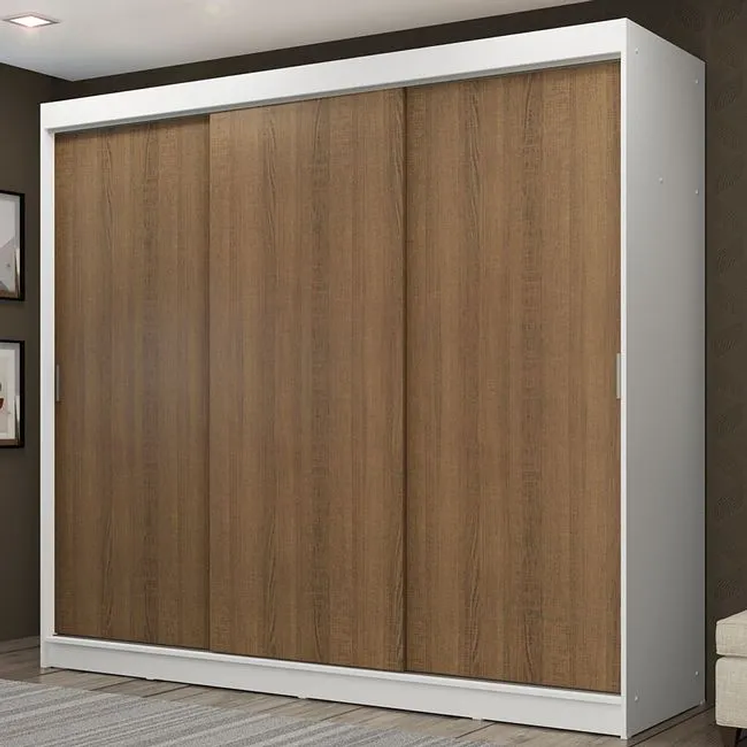 Guarda-Roupa Casal 3 Portas de Correr 3 Gavetas  2