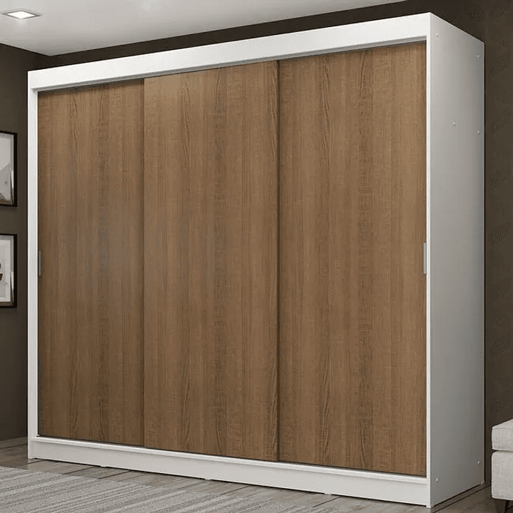 Guarda-Roupa Casal 3 Portas de Correr 3 Gavetas  2