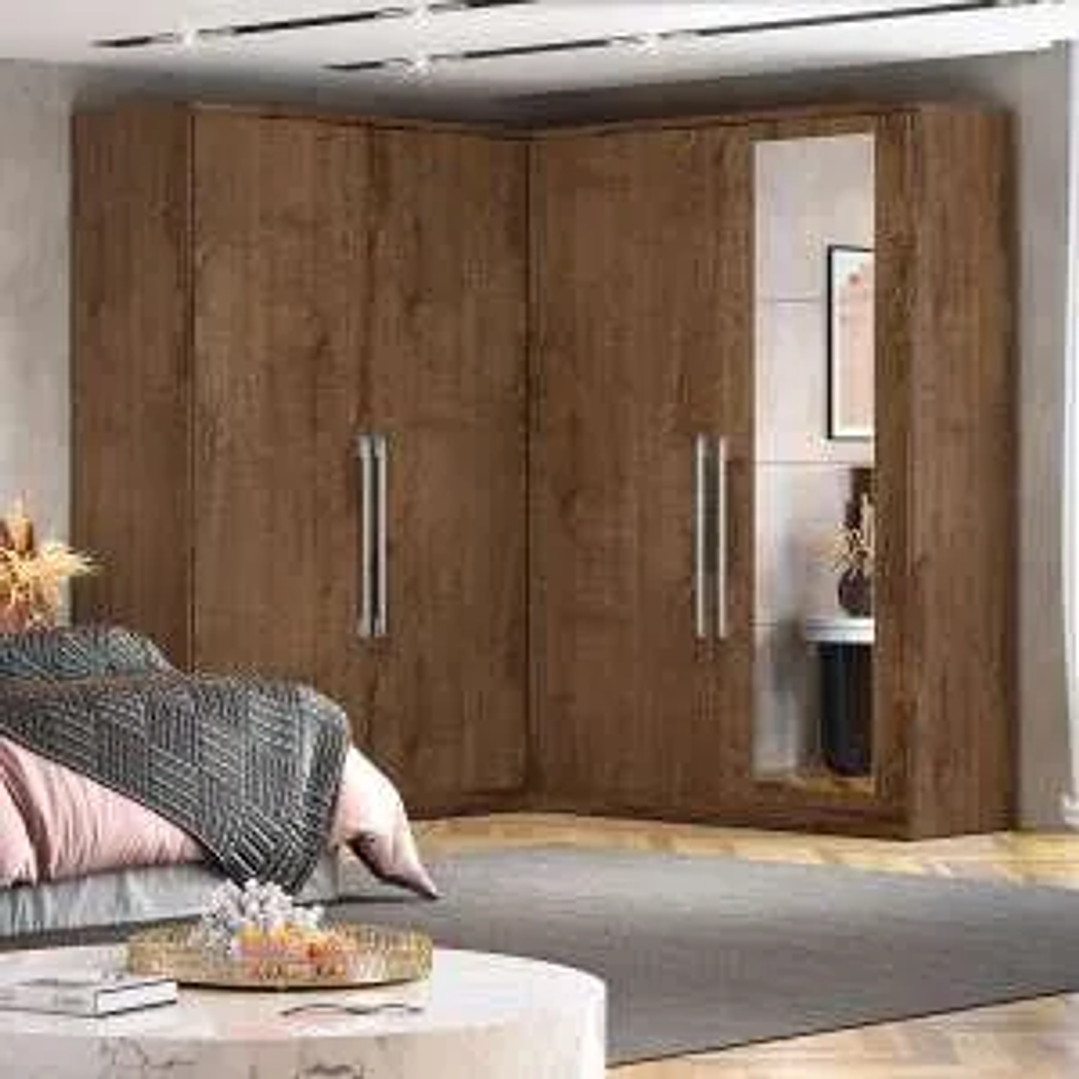 Guarda-Roupa Casal de Canto com Espelho Viena  1