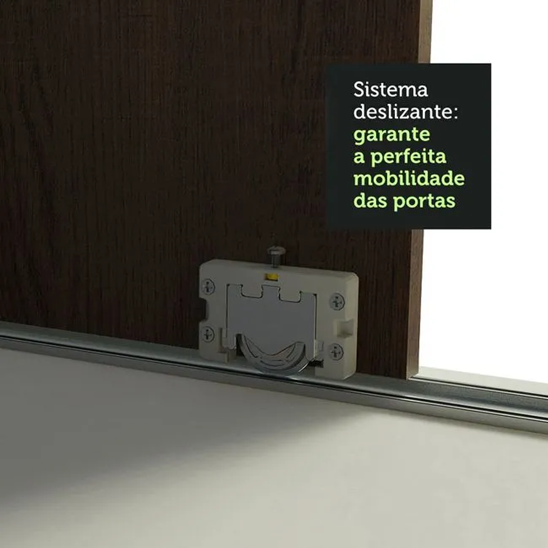 Guarda-Roupa Casal 3 Portas de Correr 3 Gavetas  6