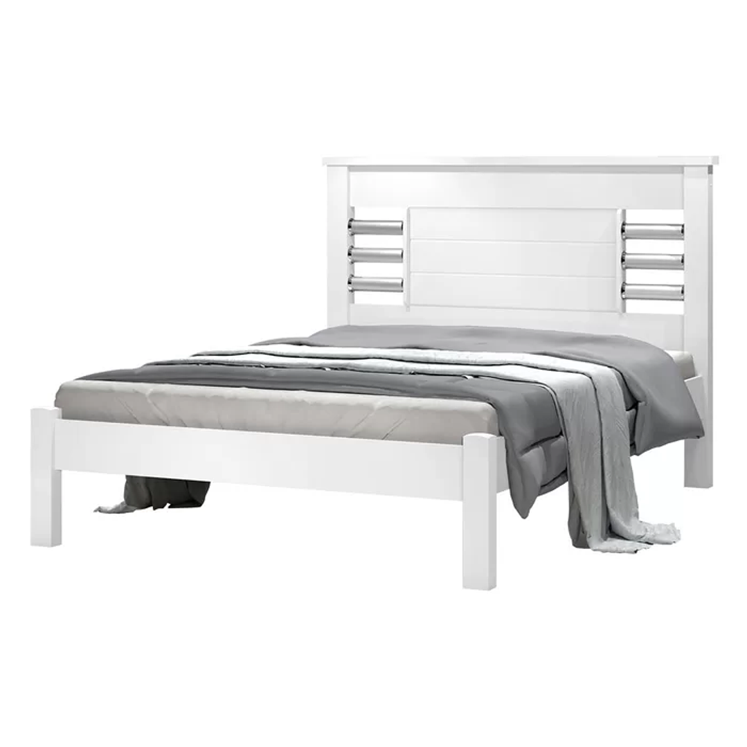 Cama Casal Raissa Branco  2