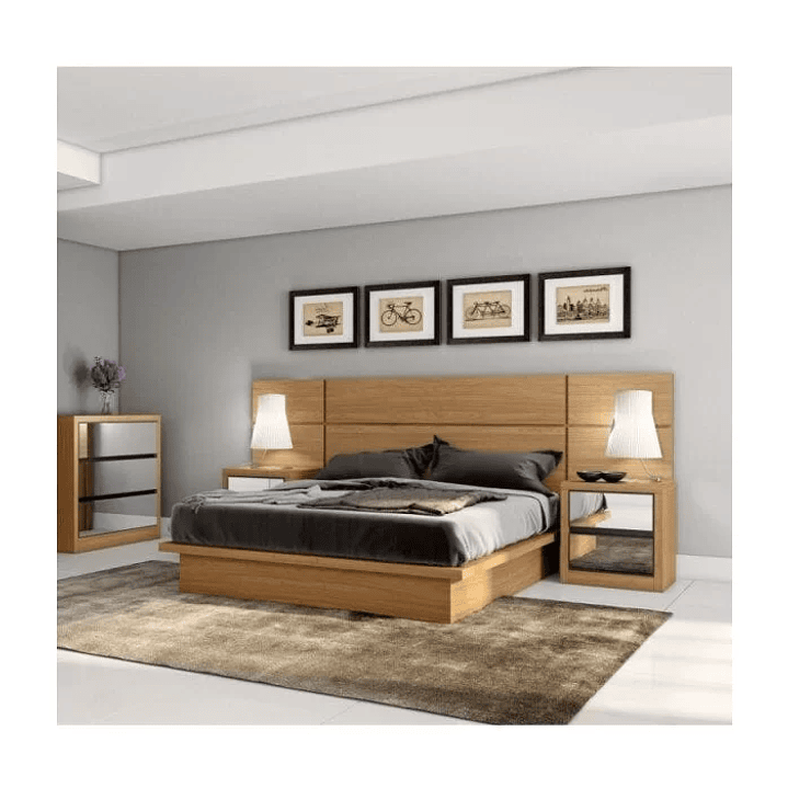 Cama Casal Baixa sem Cabeceira TW22 Dalla Costa Amarelo 1