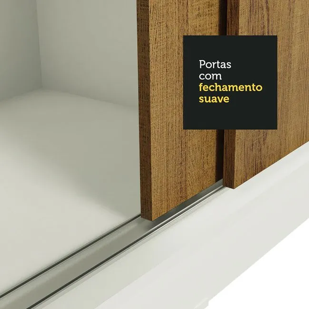 Guarda-Roupa Casal 3 Portas de Correr 3 Gavetas  8