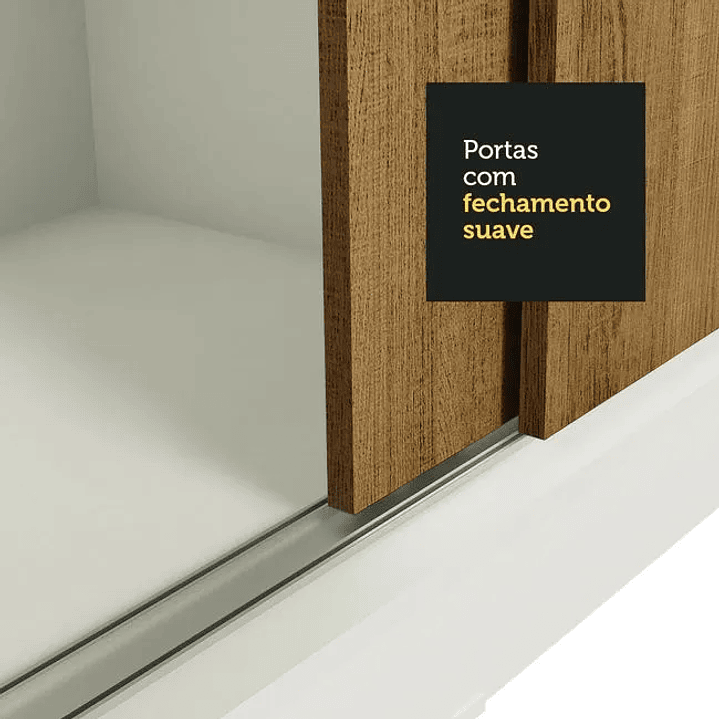 Guarda-Roupa Casal 3 Portas de Correr 3 Gavetas  8