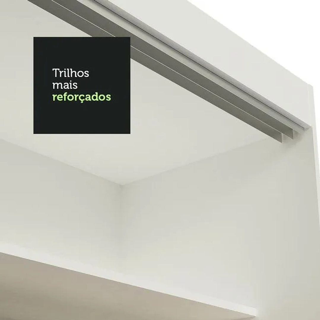 Guarda-Roupa Casal Istambul 3 Portas de Correr com Espelho 3 Gavetas  10