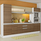 Cozinha Smart Modulada com Armário Balcão e Tampo Marrom - Thumbnail 1