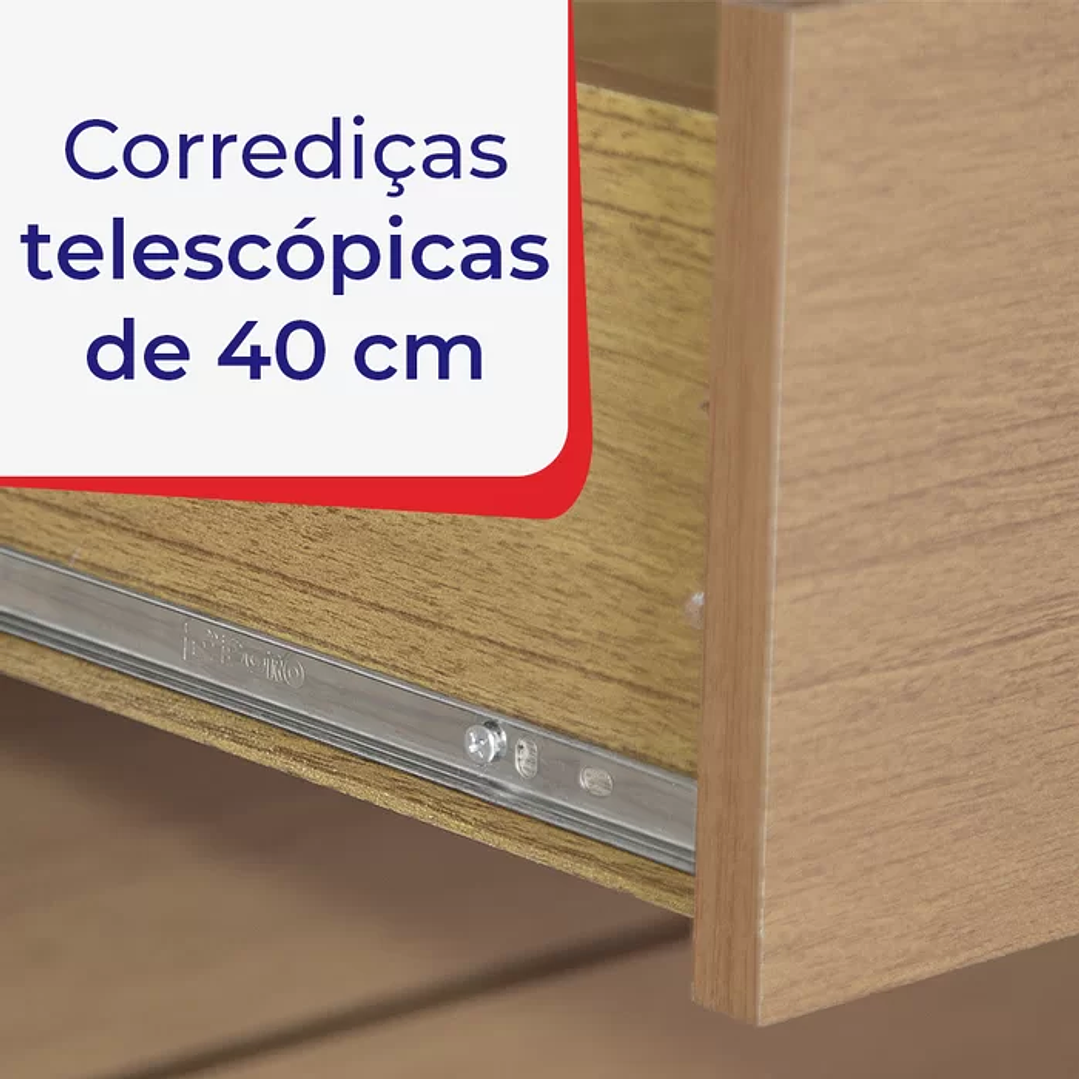 Guarda Roupa Solteiro MDF 4 Portas 3 Gavetas Paris Plus  11
