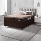 Cama Box Baú Casal Colchão Espuma D33 Pillow Top Millenium 138x188x60cm Marrom Hellen  - Thumbnail 1