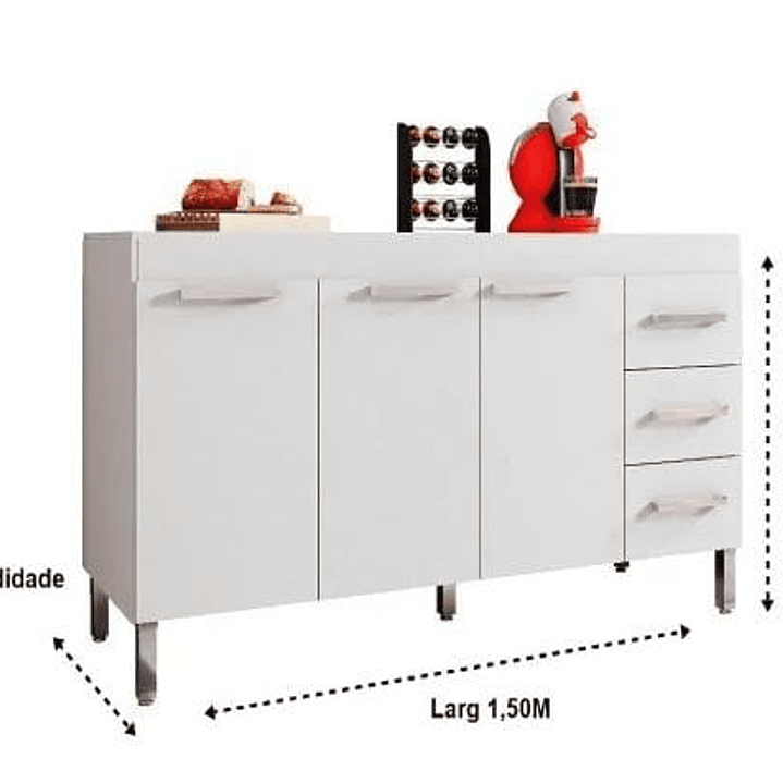 Cozinha Completa Grecia Branco 4