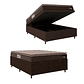 Cama Box Baú Casal Colchão Espuma D33 Pillow Top Millenium 138x188x60cm Marrom Hellen  - Thumbnail 2