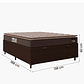 Cama Box Baú Casal Colchão Espuma D33 Pillow Top Millenium 138x188x60cm Marrom Hellen  - Thumbnail 4