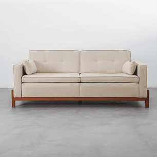 Sofá Tiê 2 Lugares 188cm em Linho Bege