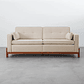 Sofá Tiê 2 Lugares 188cm em Linho Bege - Thumbnail 1