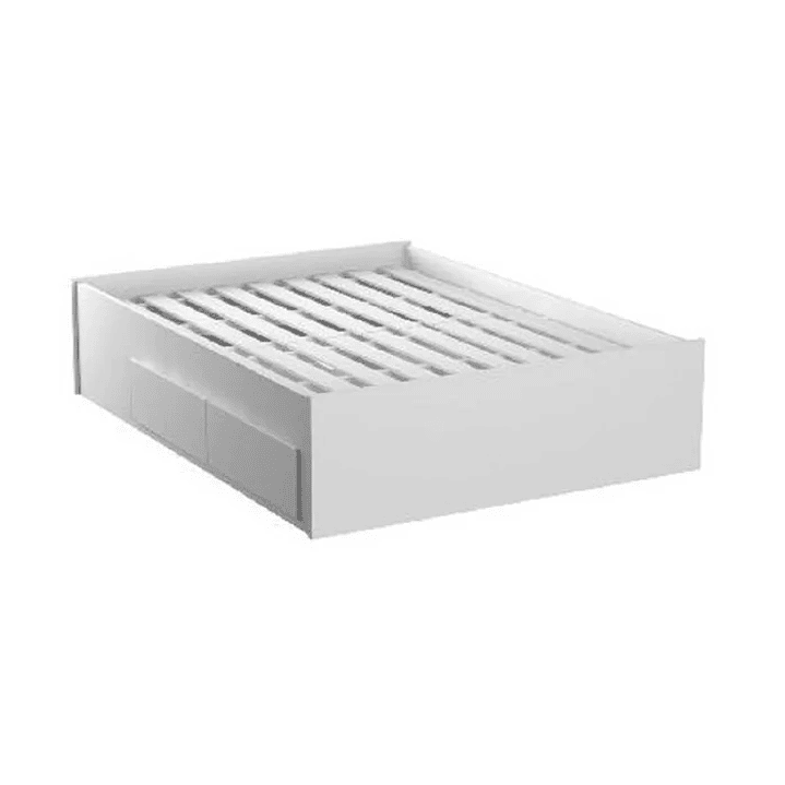 Cama Queen Turca com 4 Gavetas 2228 Foscarini Branco 2