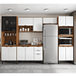 Cozinha Completa Firenze 05 Peças 14 Portas e 02 Gavetas Avena/Grafito /Branco - Thumbnail 1