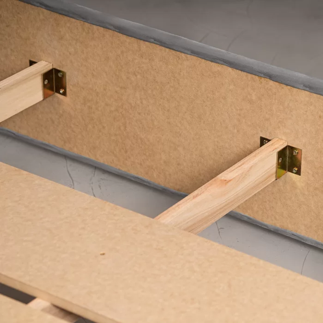 Cama com Cabeceira Casal Estofada Uvaia Cinza 11