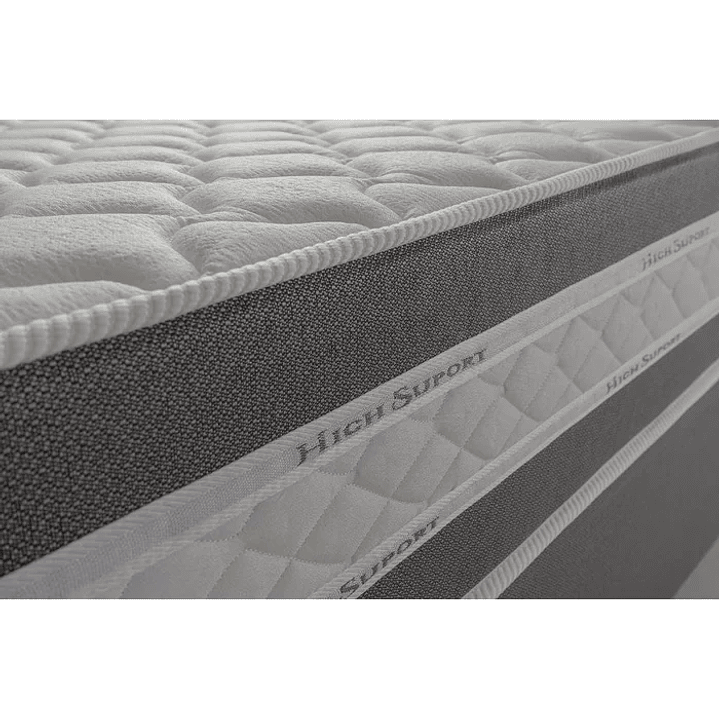 Conjunto Cama Box Casal c/ Molas Ensacadas Alpine Cinza 138x188x65 Cinza Liso Vendido e entregue por King House 7