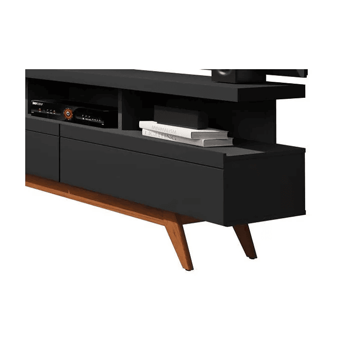 Rack com Painel Vivare Wood 180cm Off White com Nature - Off White 8