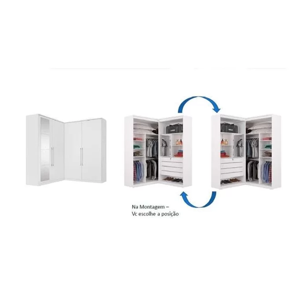 Guarda-Roupa Casal de Canto com Espelho Viena  5