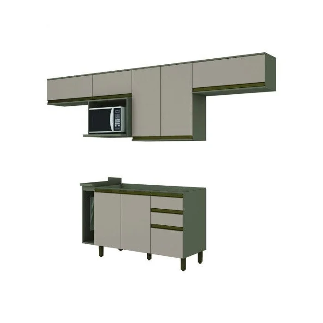 Cozinha Completa 8 Peças 8 Portas 100% MDF  2