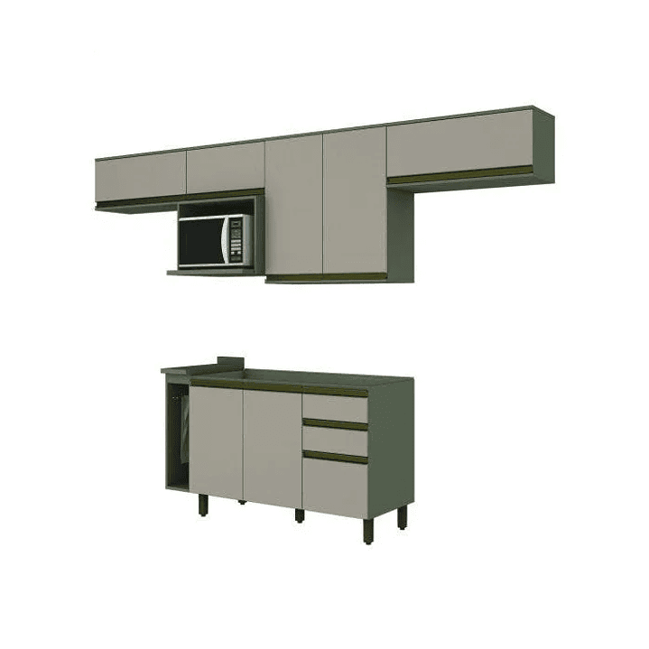 Cozinha Completa 8 Peças 8 Portas 100% MDF  2