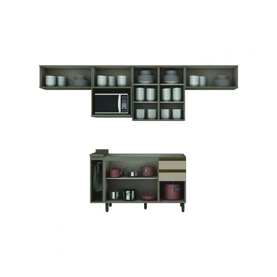 Cozinha Completa 8 Peças 8 Portas 100% MDF  3