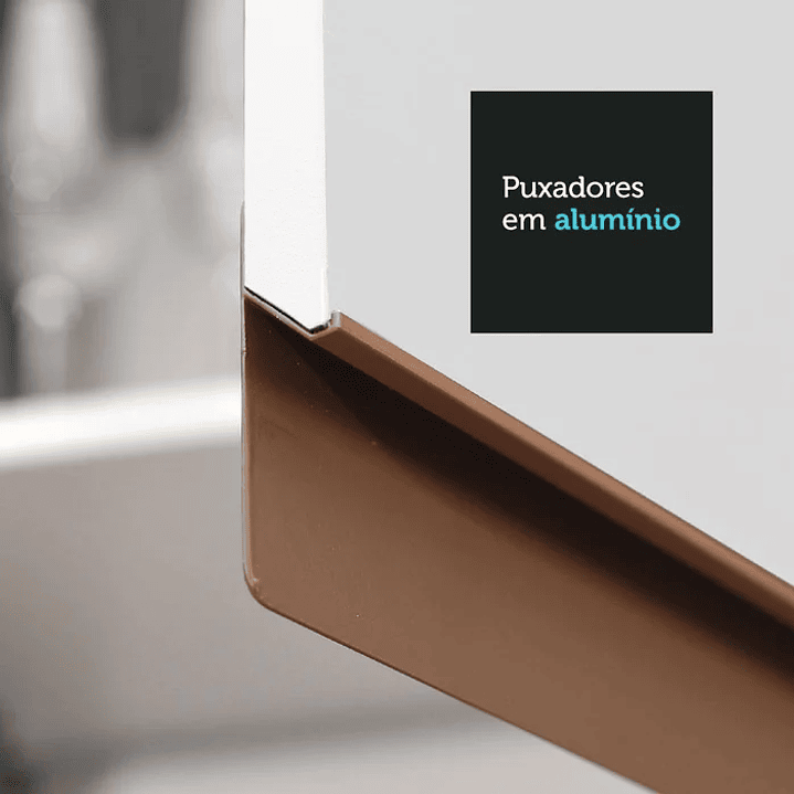 Armário de Cozinha Completa 250cm Preto - Branco 8