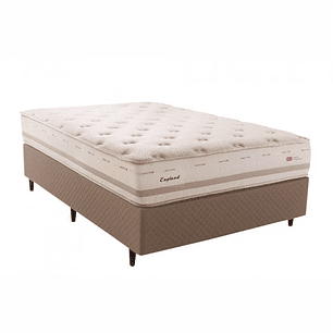 Cama Box Casal Molas 138x188x33cm England Herval Bege