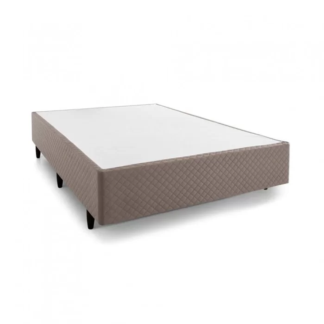 Cama Box Casal Molas 138x188x33cm England Herval Bege 3