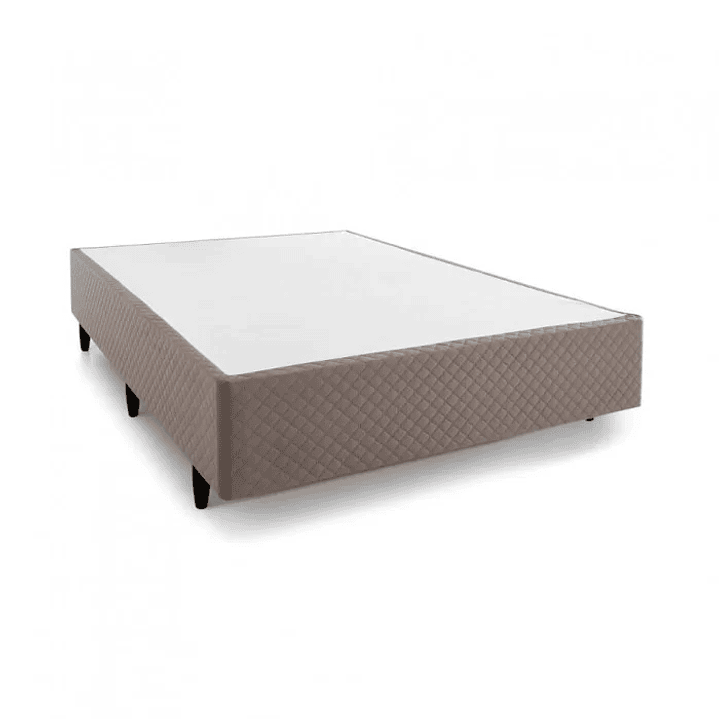 Cama Box Casal Molas 138x188x33cm England Herval Bege 3