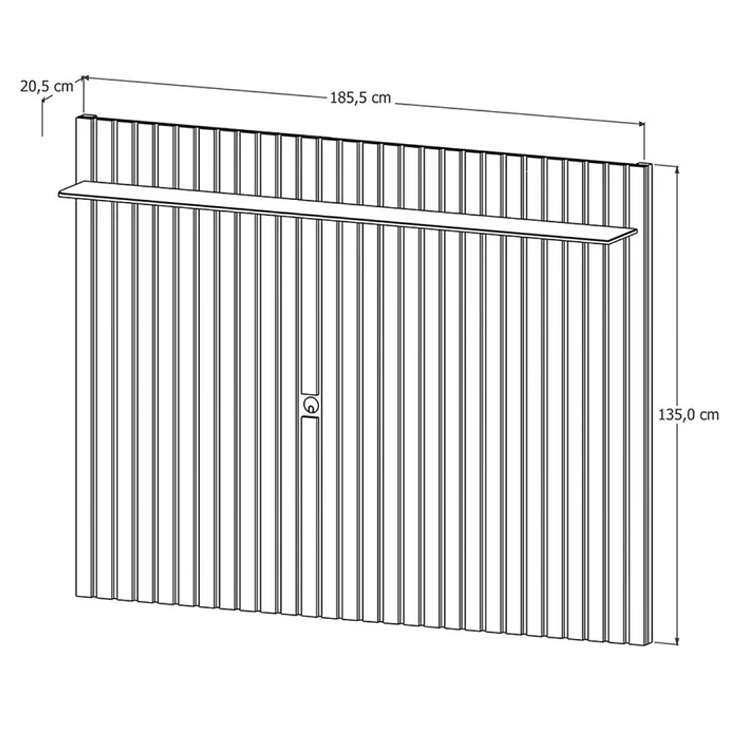 Rack com Painel para Tv até 72 Polegadas Vivare Wood Classic 3 Gavetas Off White/freijó  4