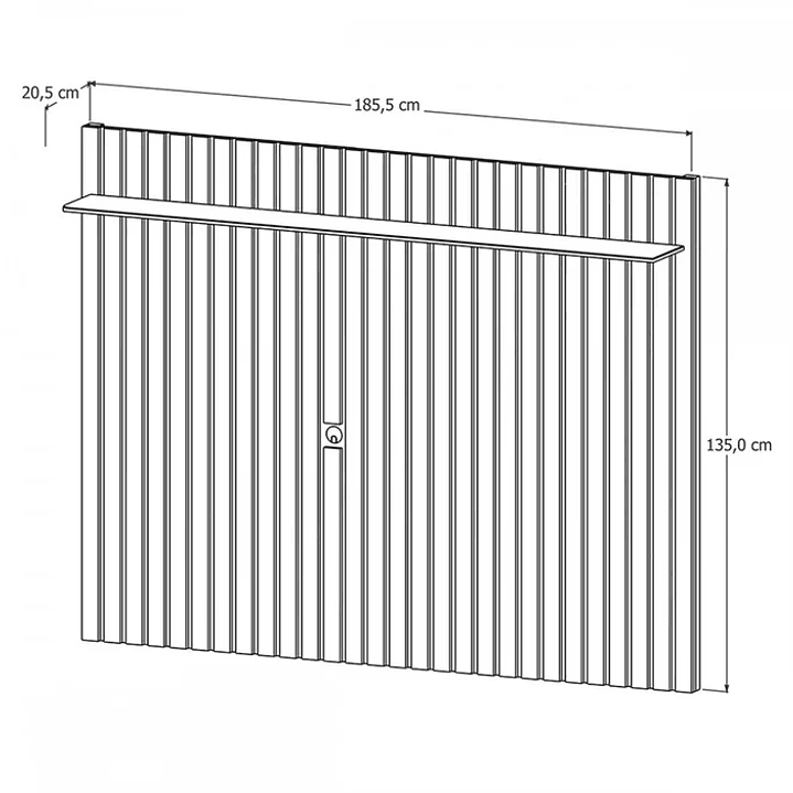 Rack com Painel para Tv até 72 Polegadas Vivare Wood Classic 3 Gavetas Off White/freijó  4