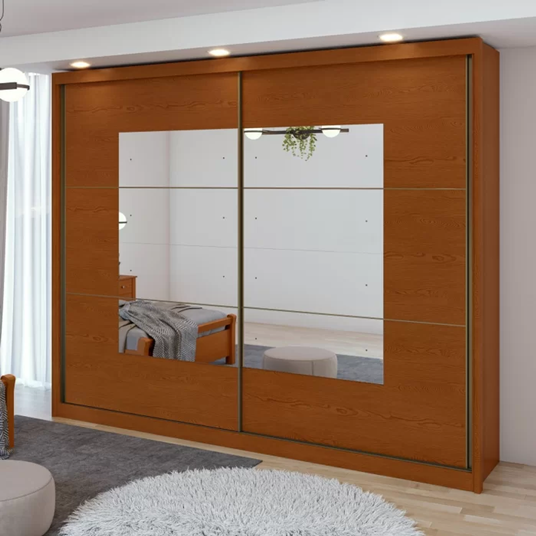 Guarda-Roupa Casal com Espelho 2 Portas de Correr 6 Gavetas Toronto Plus UV 3