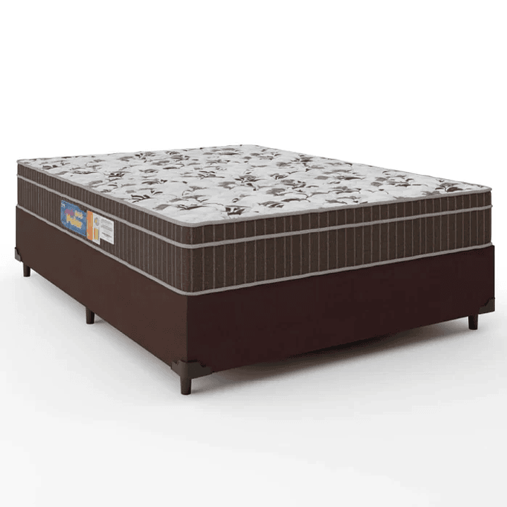 Cama Box Casal Colchão Espuma Orthoface Polar 138x188x25cm Marrom - Suporta Até 120kg Por Pessoa 3