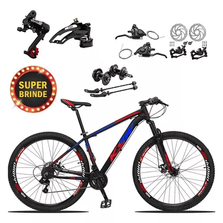 Bicicleta Aro 29 Ksw 24 Marchas Freios a Disco e Suspensão 8