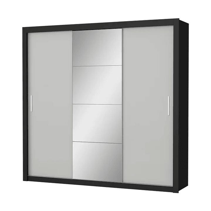 Guarda-Roupa Casal 4 Espelhos 3 Portas de Correr 4 Gavetas Plus  5