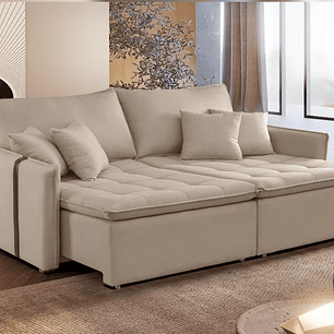 Sofá Cama 200cm em Madeira Eucalipto Detroid