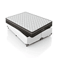 Cama Box Casal Bipartido + Colchão Paris Molas Ensacadas Pocket - 61x138x188cm - e-Shop Casa - Couro Branco - Thumbnail 6