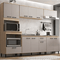 Cozinha Modulada 5 Peças 12 Portas e 1 Gaveta Aveiro Oak/Cinza Urbano - Thumbnail 1