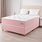 Conjunto Cama Box Casal Cairo Com Molas Ensacadas 138cmx188cmx67cm Rose - Thumbnail 1