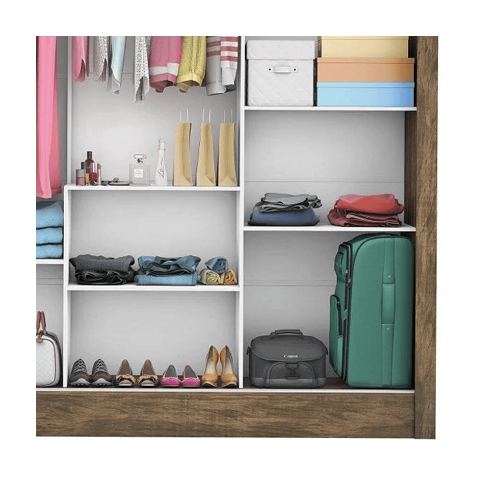 Guarda-Roupa Casal com Espelho 3 Portas de Correr Flórida  5