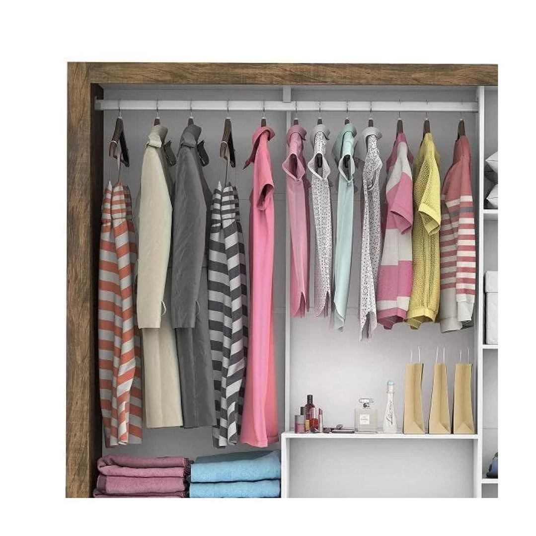 Guarda-Roupa Casal com Espelho 3 Portas de Correr Flórida  6