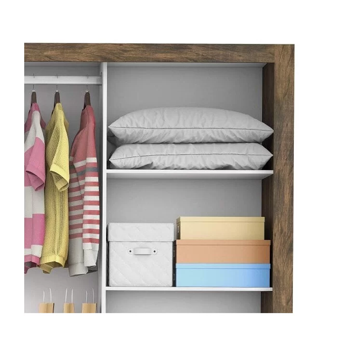 Guarda-Roupa Casal com Espelho 3 Portas de Correr Flórida  7