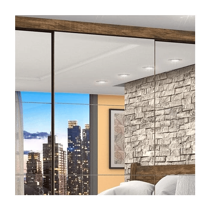 Guarda-Roupa Casal com Espelho 3 Portas de Correr Flórida  8