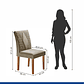 Conjunto Sala de Jantar Mesa Tampo Slim Plus Vidro 120x90cm com 4 Cadeiras Elis Cinamomo/Off White/Suede Cinza - Thumbnail 10