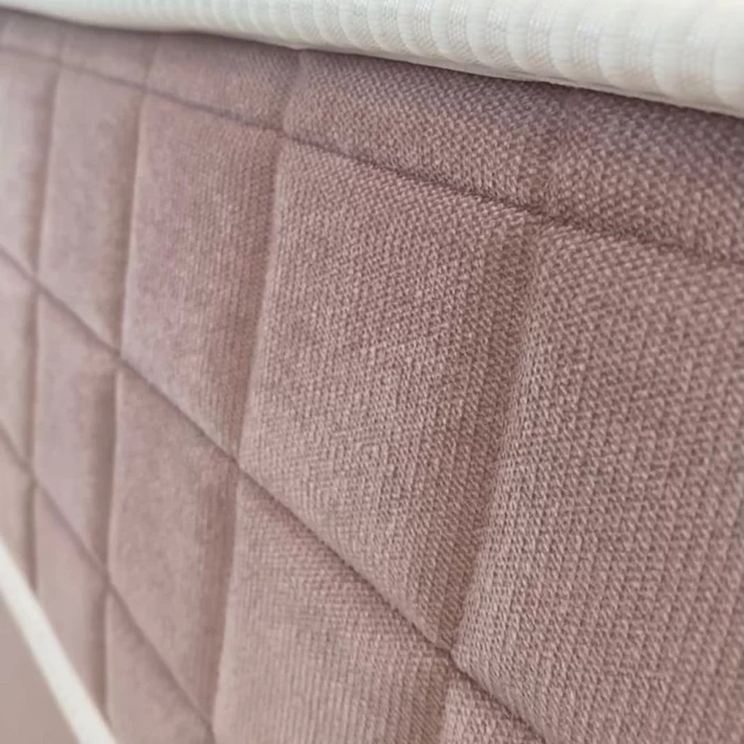 Conjunto Cama Box Casal Cairo Com Molas Ensacadas 138cmx188cmx67cm Rose 5