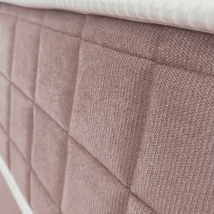 Conjunto Cama Box Casal Cairo Com Molas Ensacadas 138cmx188cmx67cm Rose 5