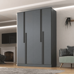 Guarda Roupa Solteiro 4 Portas 2 Gavetas 