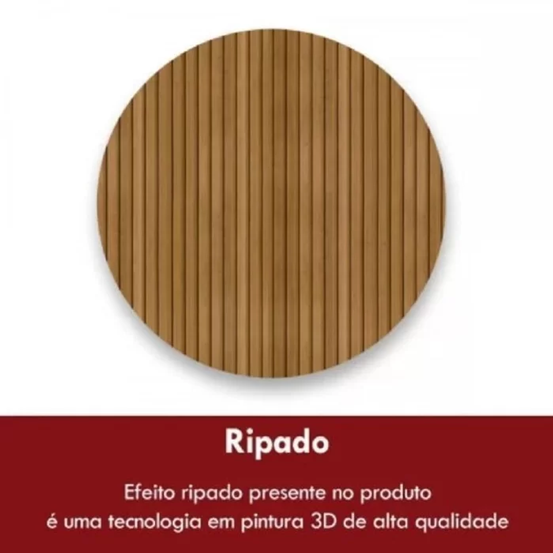 1/16 Rack com Painel para TV até 75 Polegadas com LED Impressão Ripada 3D Liverpool Pinho/Off White 5